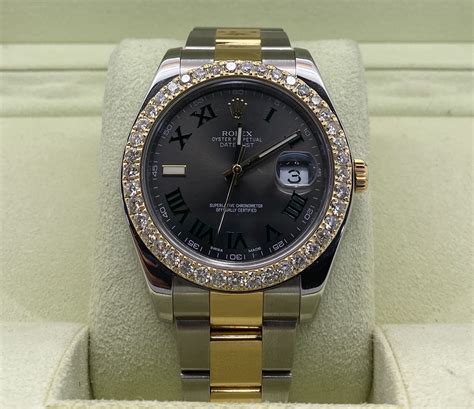 rolex datejust with diamond bezel &|Rolex Datejust 41 diamond numbers.